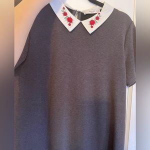 Grey dress with collar